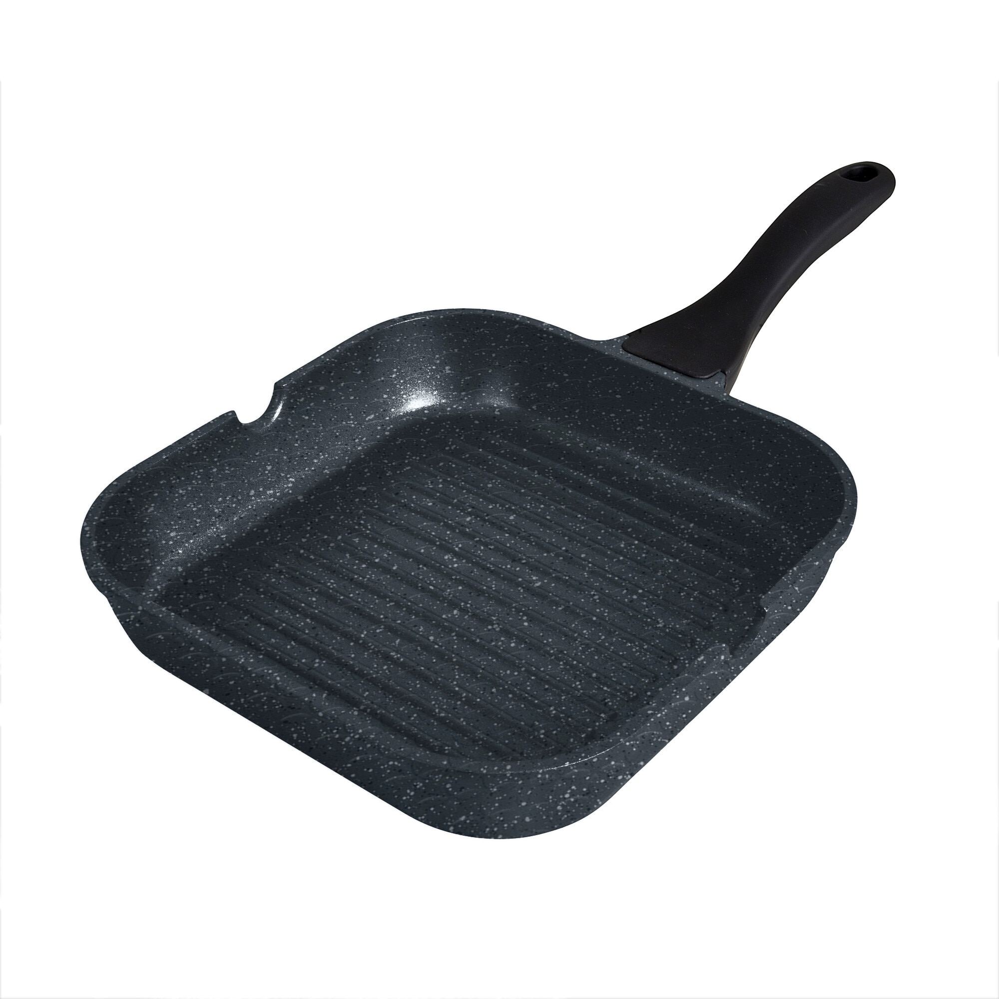 Product photograph of Granite Finish Cast Aluminium 28cm Griddle Pan from Denby Retail Ltd